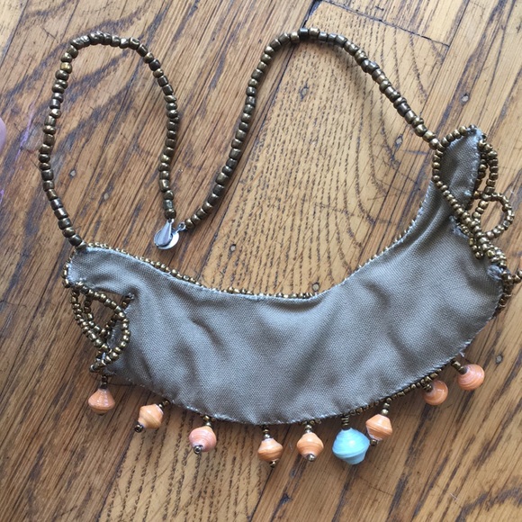 31 bits gold, orange & teal statement necklace - Picture 4 of 4